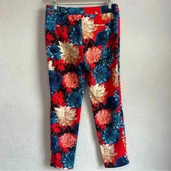 Talbots Chatman Women's Floral Ankle Slim Leg Side Zipper Tapered Pants Size 6 - Picture 4 of 10